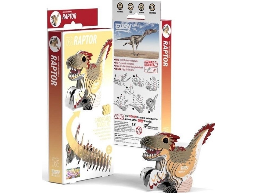 Dinosauren Eugy the Raptor 3D Eco Puzzle