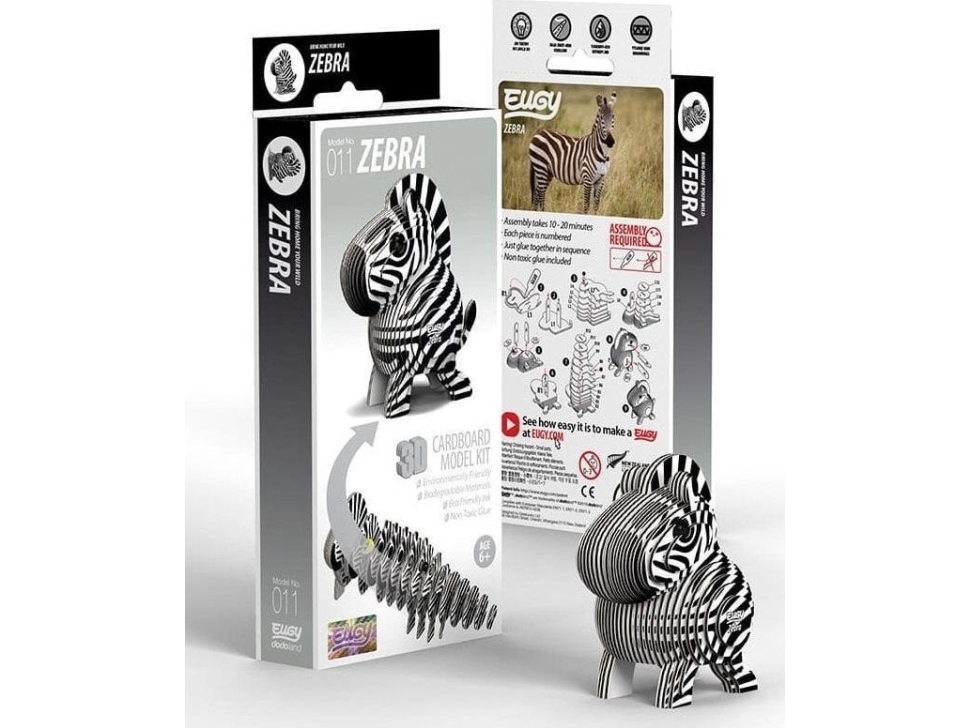 Eugy Das Zebra - 3D Öko-Puzzle