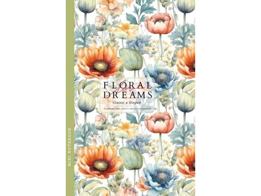 Notizblock 105X165/48K Kariert/Linien Blumen Fresh