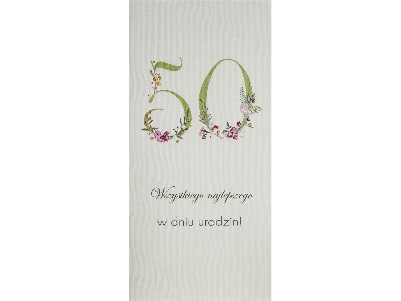 Geburtstagskarte 50 Dl U18 - Blumen