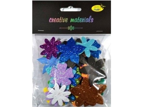 DP Craft blommor av glittrande skum 10 g | Färg & Tillbehör - Specialprodukter - Glitterfärg | GameStuff