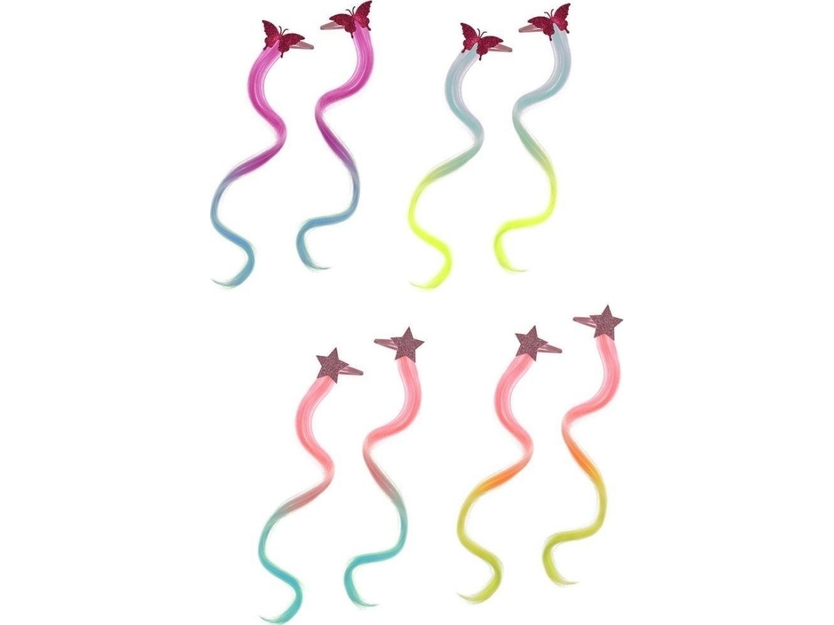 Bunte Highlights - Clips 2 Stück Mix
