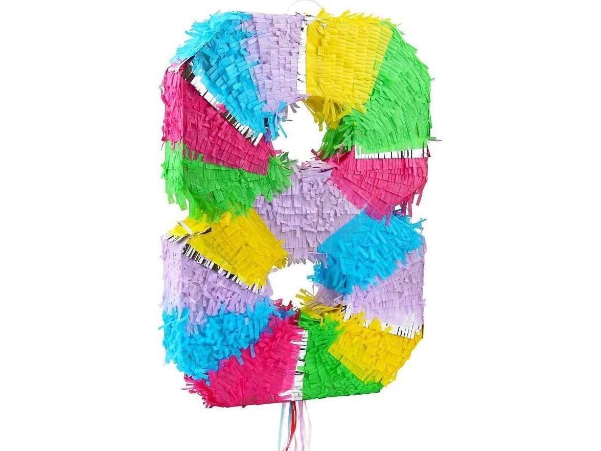 Piñata Nummer 8 Kuchen 50X35x7,5Cm