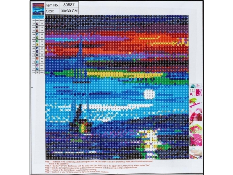 CENTRUM Diamond Painting 30*30cm. MÅNESKIN