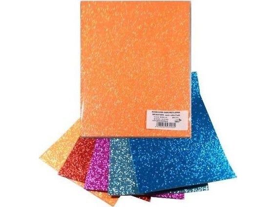 Schaumstoff Microgum Glitter Selbstklebend 20X30cm 5 Ar