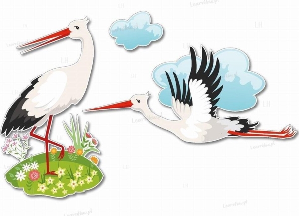 Vinduesdekoration - store storke