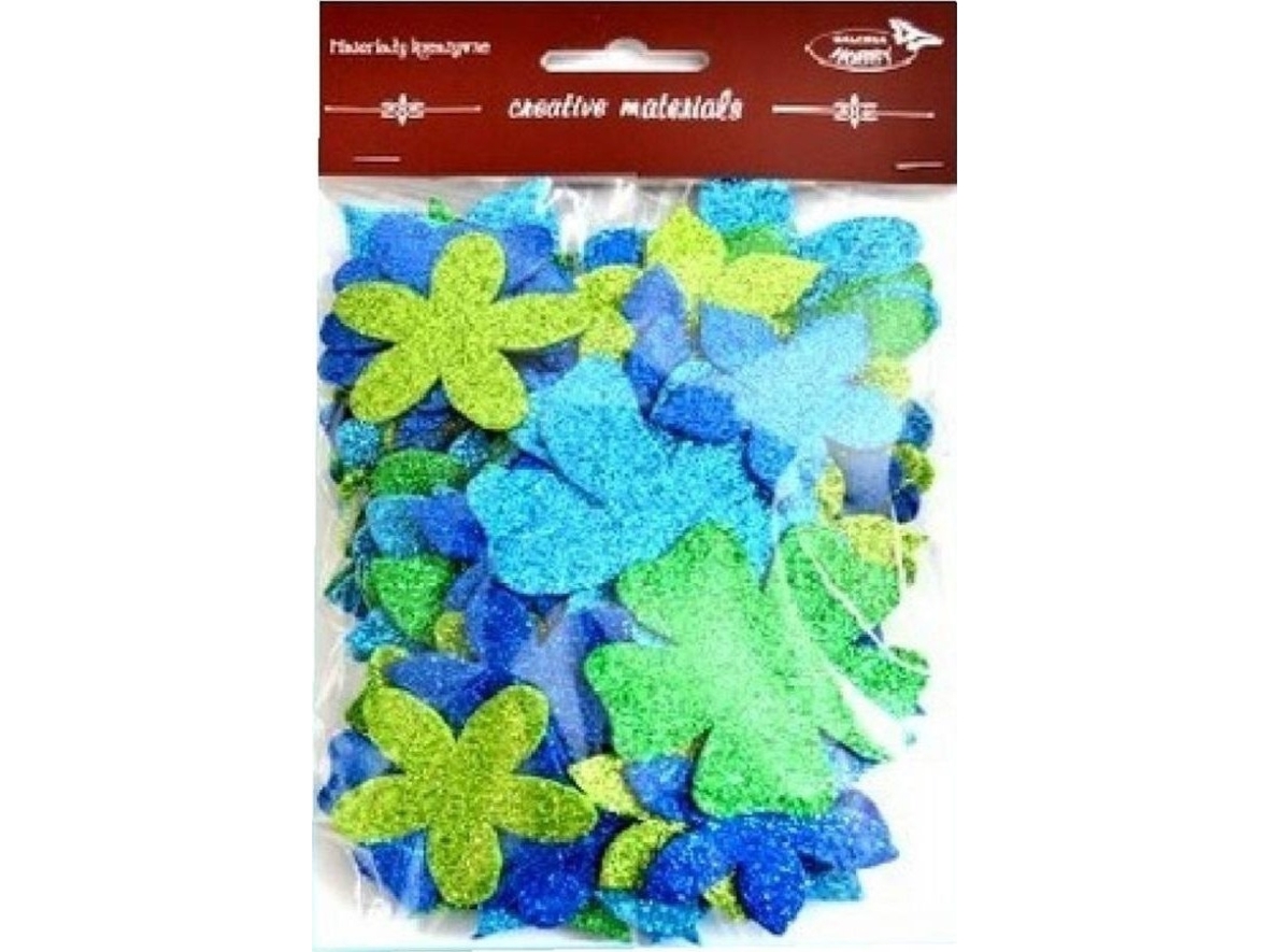 Glitzerblumen 60 Stk.