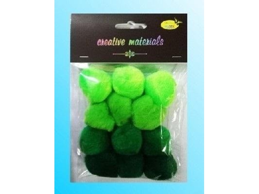 Grüne Acryl-Pompons 40Mm 12Stück