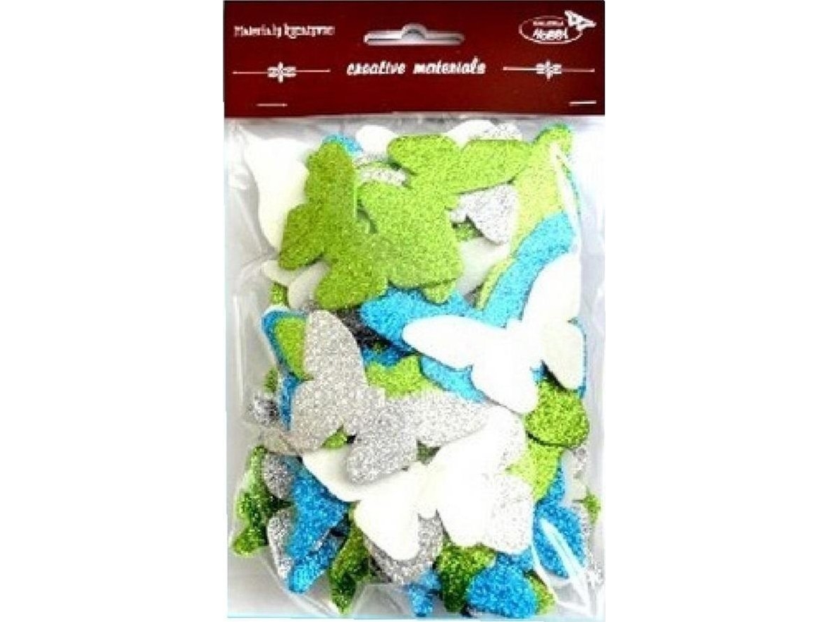 Glitter butterflies 52pcs