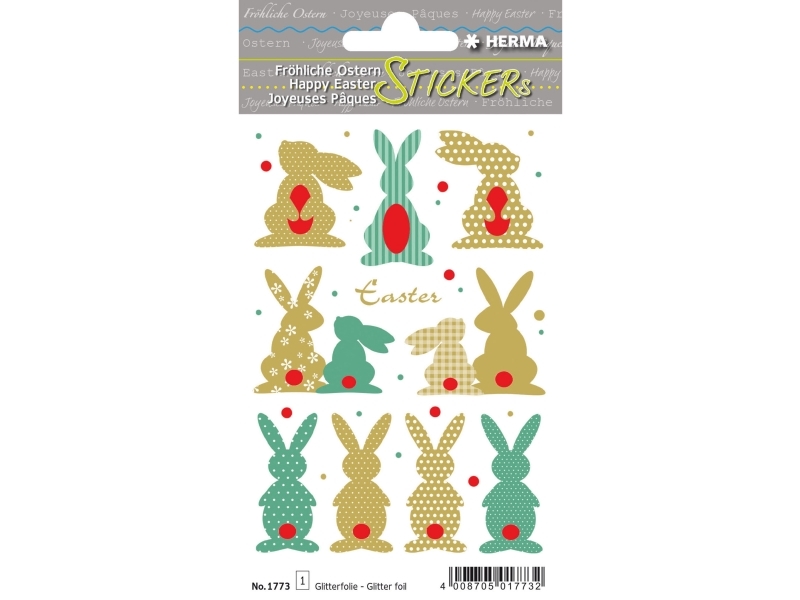 HERMA 1773, Folie, Flerfarvet, Kanin, Universel, Permanent, Dreng/Pige