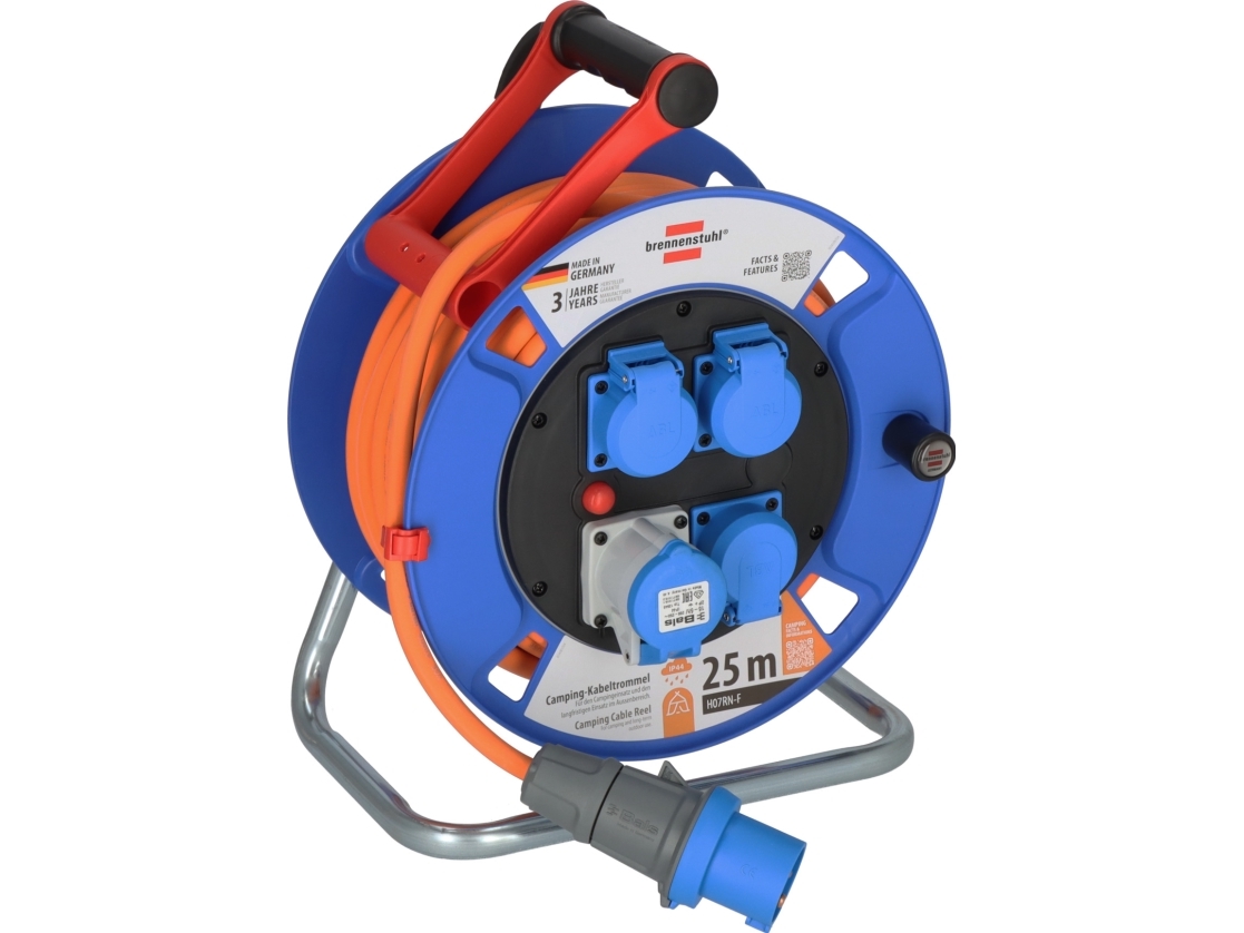 Brennenstuhl 1182690200 Kabeltrommel 25 M Orange Cee-Stecker 16 A 3-Polig (1182690200)