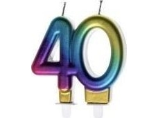 Geburtstagskerze 40 Farbe