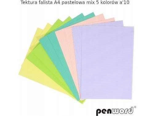 Tektura A4 vægkort pastelowa 10szt