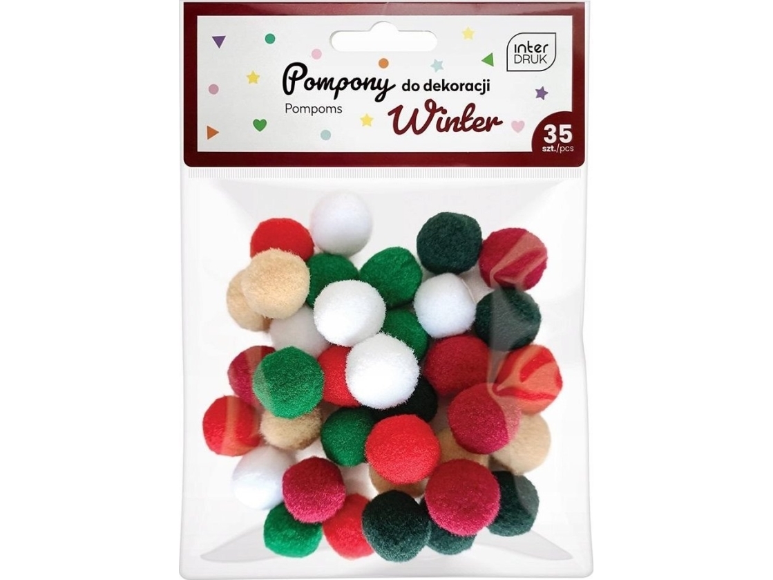 Interdruk pom poms till dekoration 35 st Winter | N - A | GameStuff