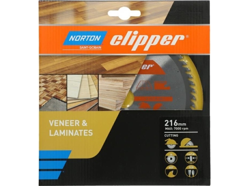 Pjovimo diskas medienai Norton Clipper 216x30 mm Z60