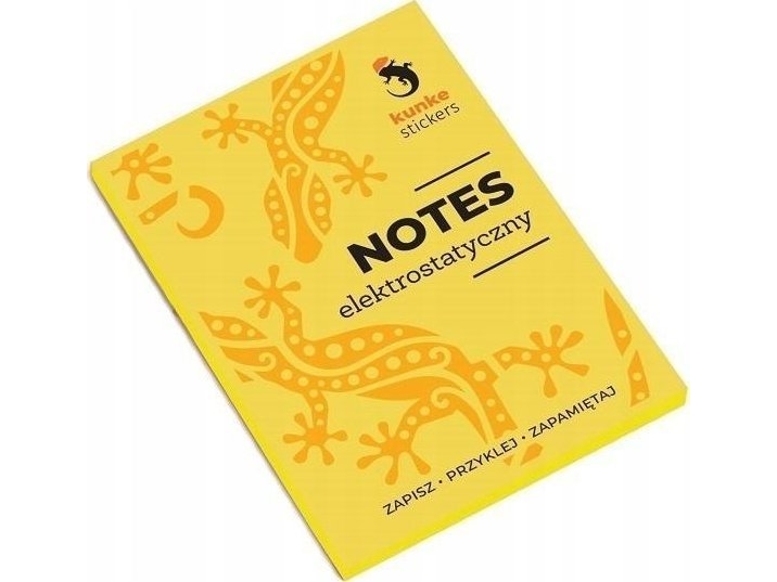 Panta Plast elektrostatisk notes gul 7x9,8 cm, 100 ark