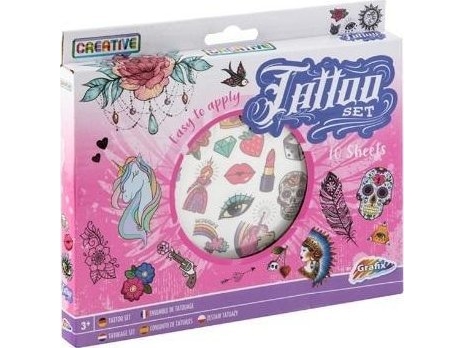 Tatuointipakkaus 10 arkkia vaaleanpunainen