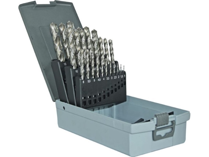 Grąžtas Tivoly Metalo Grąžtų Rinkinys 1-13 Mm, Hss, 118°, "Split Point", Šlifuoti, 25Vnt./Kpl., T-Line