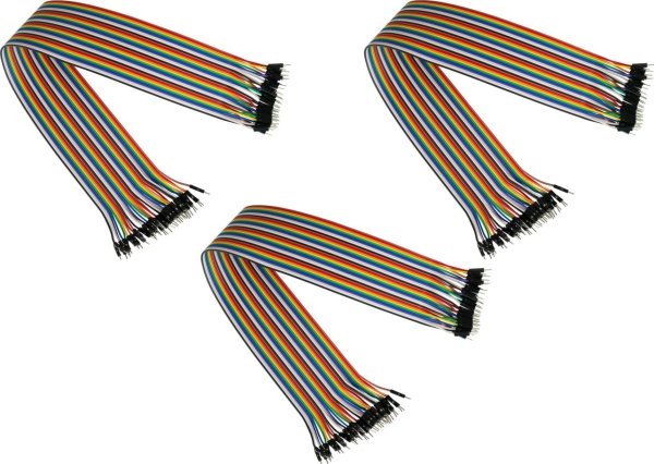 kabelmeister Jumper Wire 40-Pin St-St 3er-Set 20cm