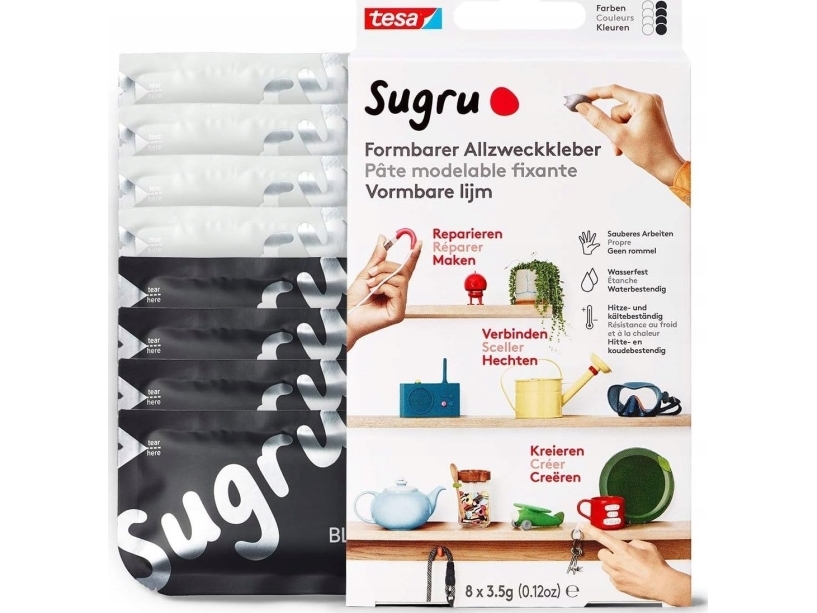 Pistolet do kleju Tesa tesa Sugru formbart universalhäftämne 8 svart/vit | Kontorsmaterial - Kontorstillbehör - Övriga | GameStuff