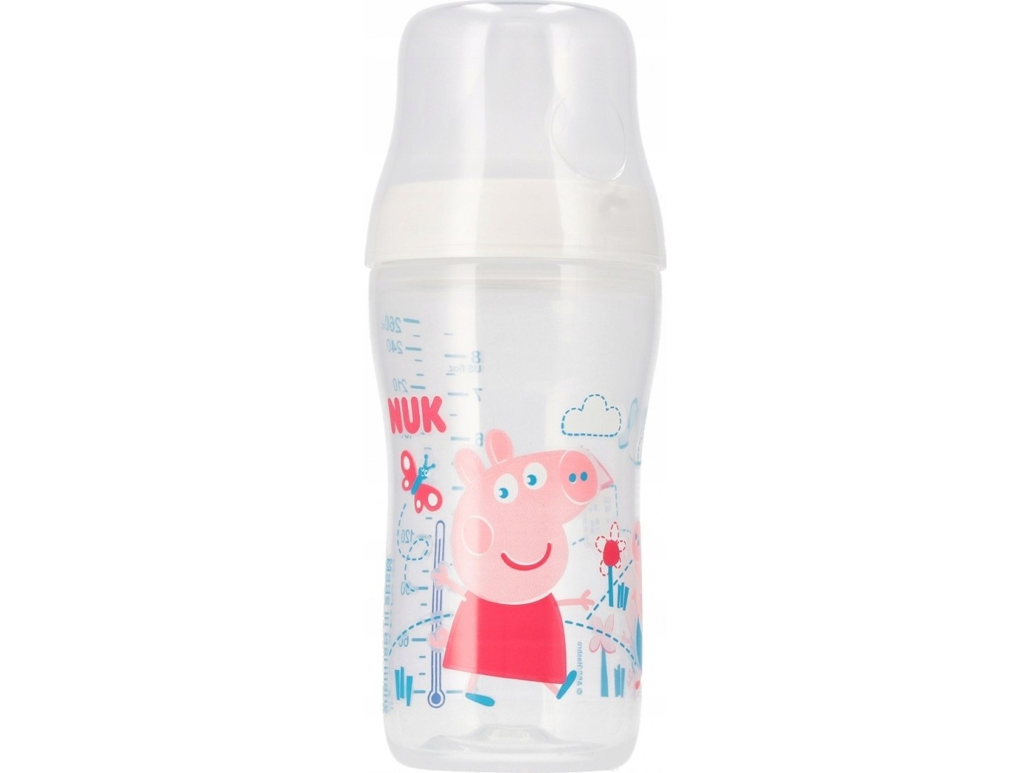 NUK NUK Perfect Match Peppa Pig PP Flasche 260ml, weiß | Amning - Babyflaskvärmare | GameStuff