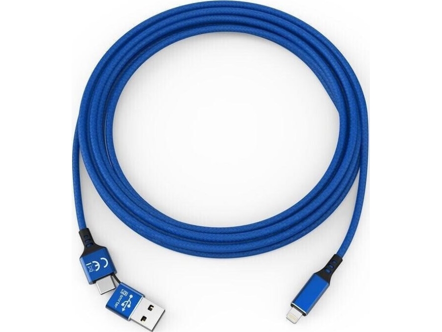 Smrter Speedy Ladekabel, Typ Lightning, 100Cm, Blue Retail