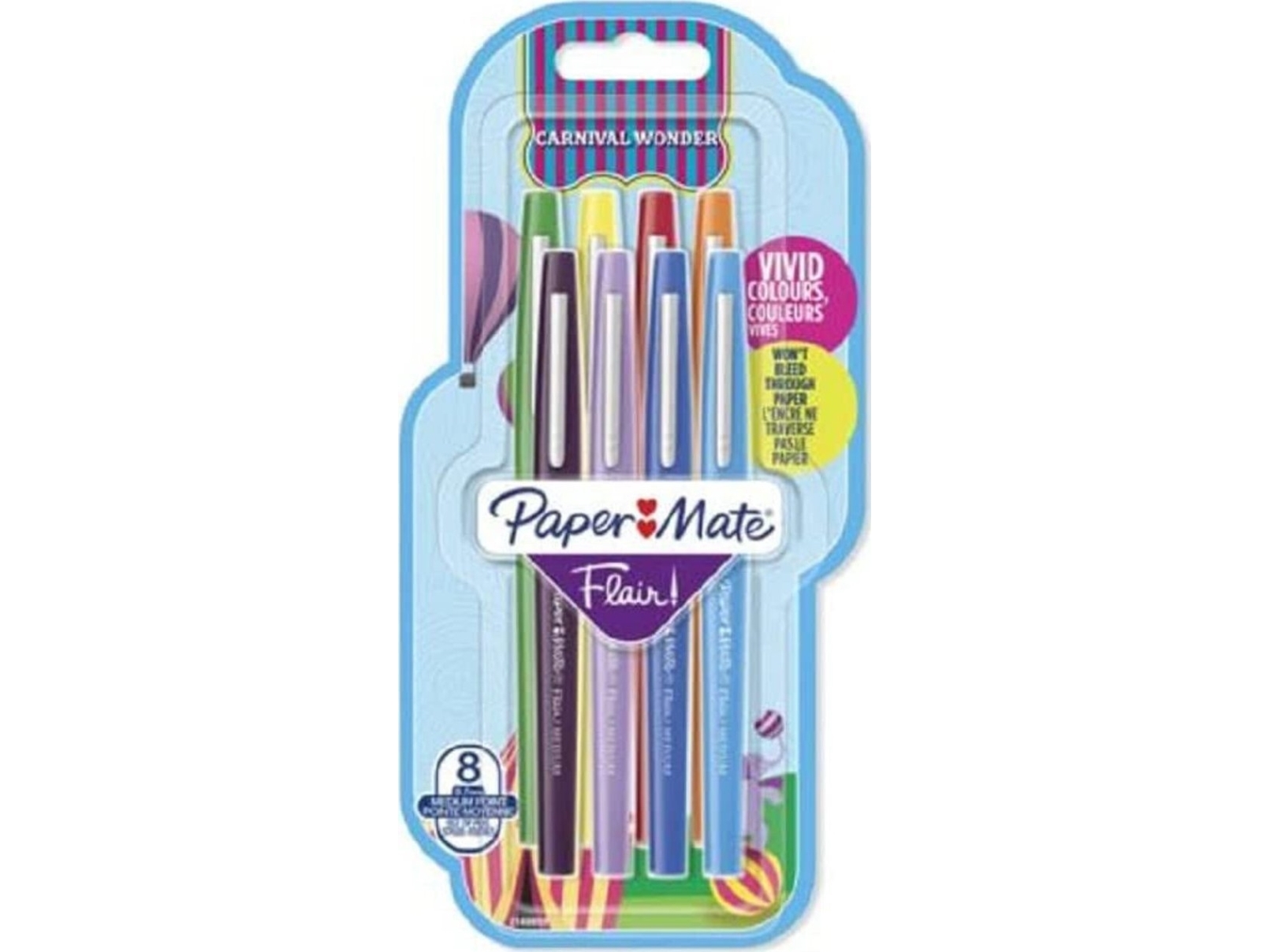 PAPER MATE Faserschreiber Flair Carn. Wonder 8er M 0.7 mm Blister | Skrivredskap - Fiberpennor & Fineliner - Fiberpennor | GameStuff