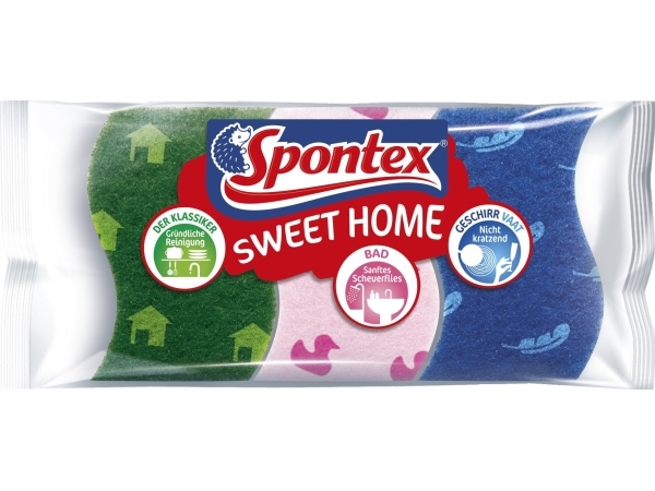 Cleaning Sponge Spontex, Multi Colour, 3 Pcs