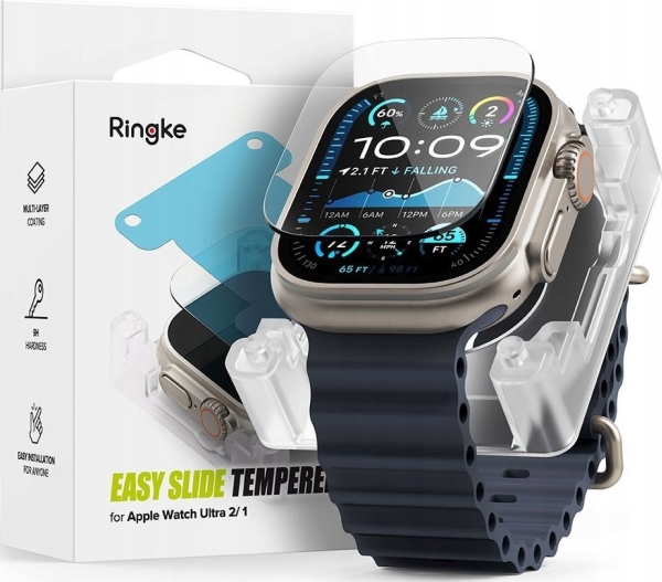 Szkło Hartowane Ringke Easy Slide Apple Watch Ultra 1 / 2 49Mm Clear