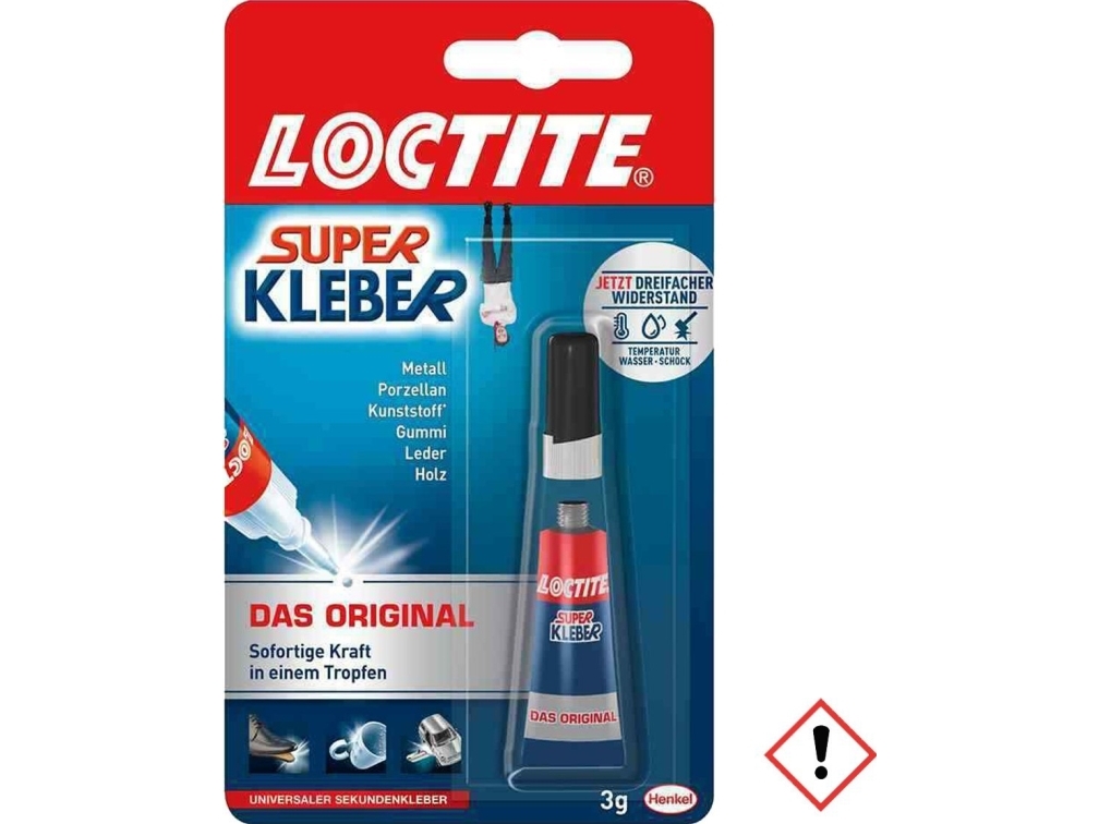 Loctite Super Lim Liquid, tube med 3 g, 9H LTK1C