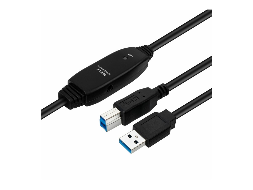 Microconnect Usb3.0Ab10b, 10 M, Usb A, Usb B, Usb 3.2 Gen 1 (3.1 Gen 1), 5 Gbit/S, Schwarz