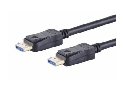Microconnect - Displayport Kabel - Displayport (Han) Haspet Til Displayport (Han) Haspet - Displayport 2.0 - 50 Cm - 8K60 Hz Support - Sort