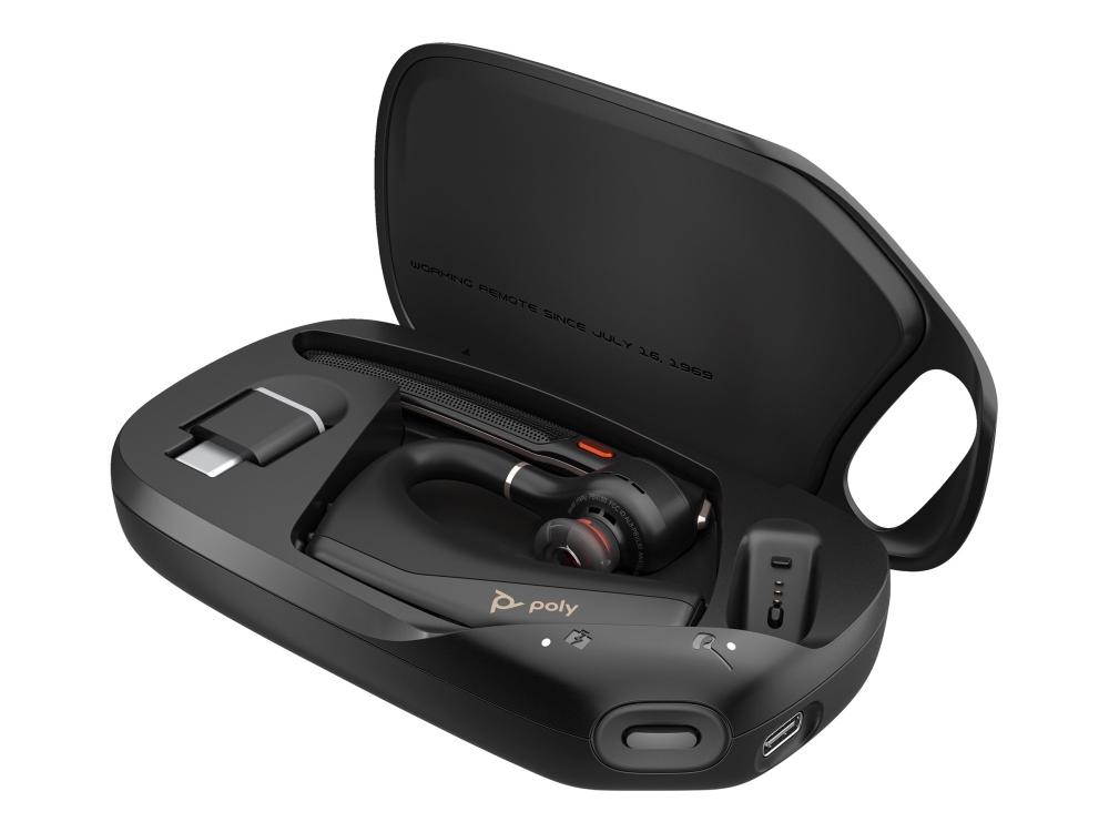 HP Poly Voyager Legend 50-M UC - Headset - i øret - Bluetooth - trådløs - USB-C via Bluetooth adapter - sort - UC-certificeret, Certified for Microsoft Teams