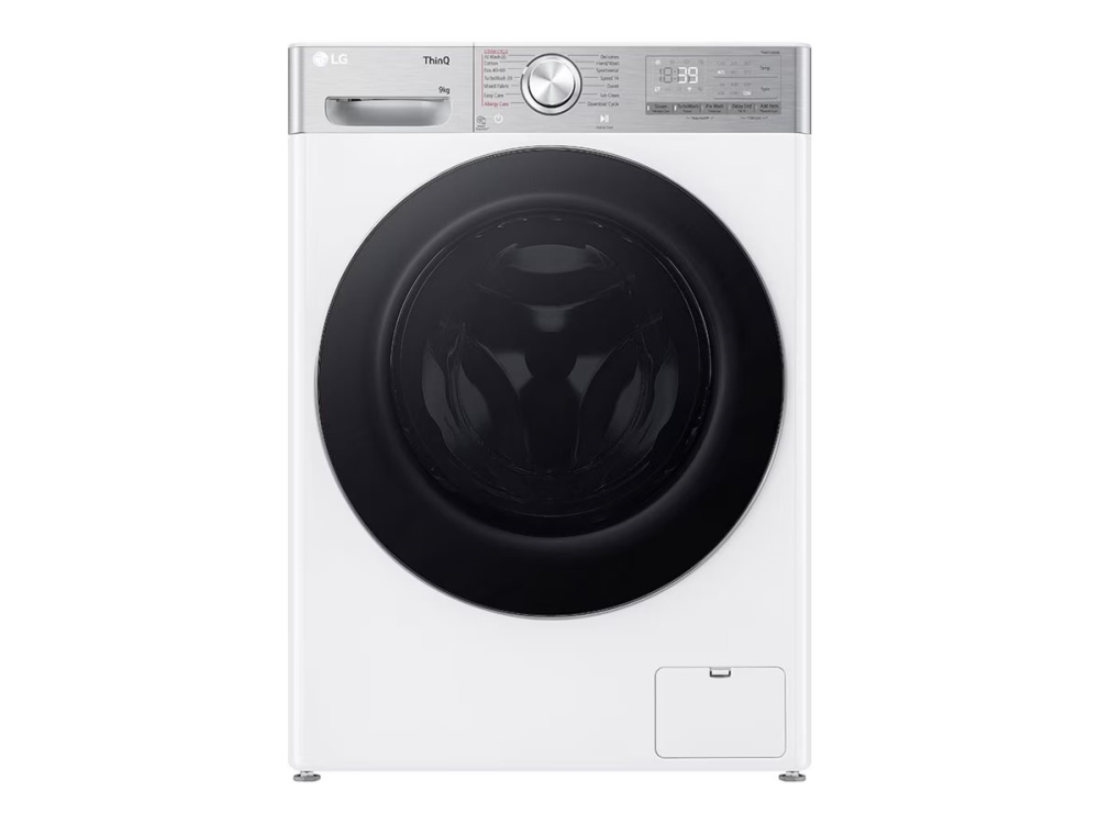 LG F2WR909P3W - Vaskemaskine - Wi-Fi - bredde: 60 cm - dybde: 53.5 cm - højde: 85 cm - frontbetjening - 9 kg - 1200 rpm - hvid
