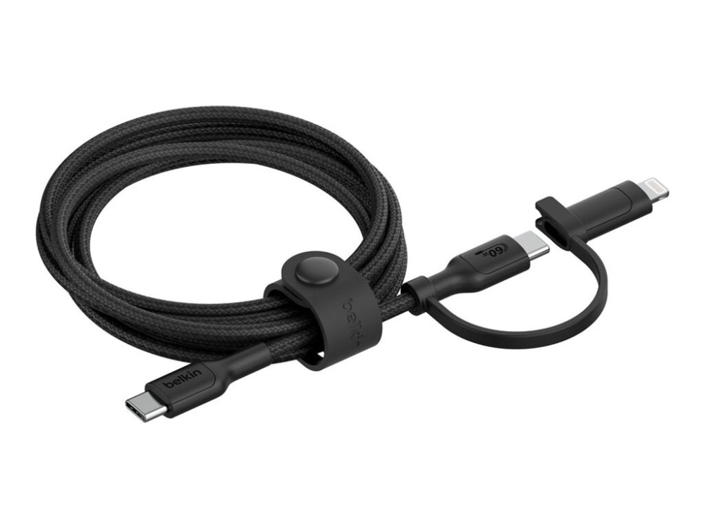 Belkin Boostcharge Pro, 1,5 M, Usb C, Usb C/Lightning, Usb 2.0, 0,48 Gbit/S, Schwarz