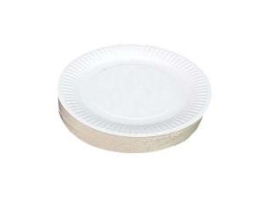 Paptallerken Verive Ø23xH1cm Hvid,100 stk/pk