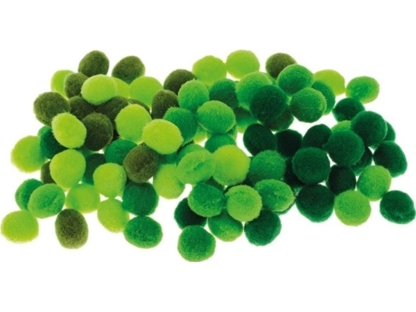 Brewis Pompons Pom12 1Cm Grün (Farbtöne) 100 Stk