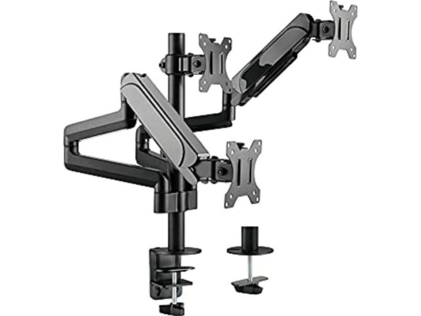 Equip Neig-/Schwenkbare Verdreifachenmonitorhalter Für Bildschirme Mit 17 Bis 27 Zoll, Klemme, 21 Kg, 75 X 75 Mm, 100 X 100 Mm, Höhenverstellung, Sch