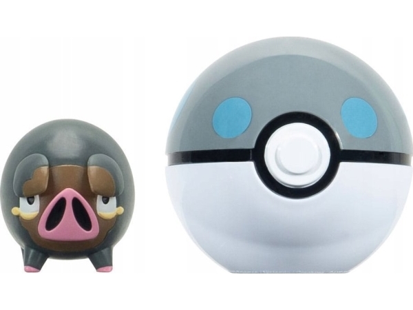 Pokémon Figur - Clip N Go - Lechonk m. Heavy Ball