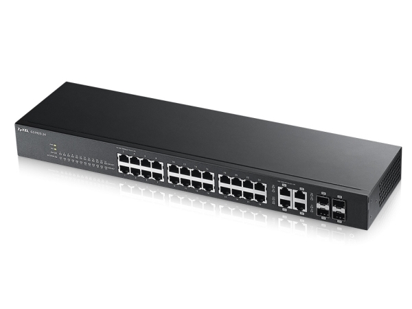 Zyxel Gs1920 24 Switch Smart 24 X 10/100/1000 4 X Kombinations Gigabit Sfp Skrivbordsmodell Rackmonterbar