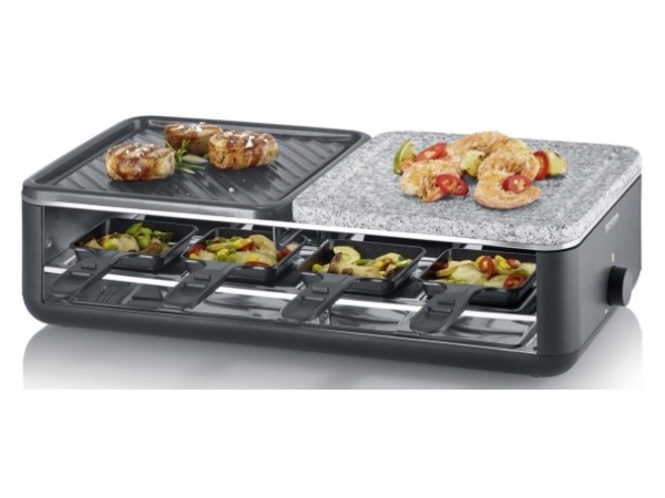 Severin RG 2366, 8 personer, Sten, Svart, 480 x 240 mm, Rotations-, 1,95 m | Köksapparater - Köksutrustning - Raclette | GameStuff