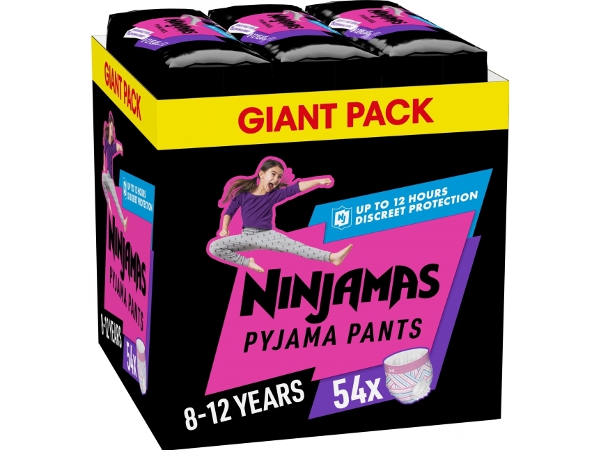 Pampers Ninjamas Pižaminės Kelnaitės Heart, 54 Sauskelnės, 27-43 kg | Baby & barn - Blöjbyte - Blöja | GameStuff