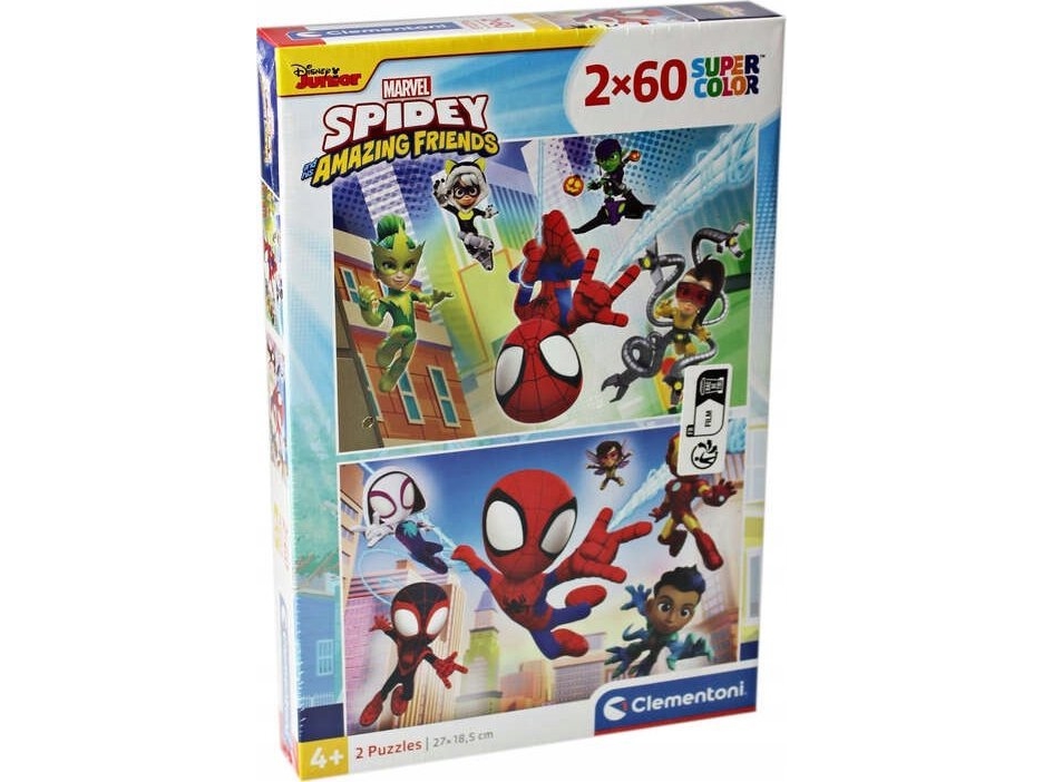 Clementoni Jigsaw Puzzle Super Color Spidey and His Amazing Friends 2x60pcs. Floor