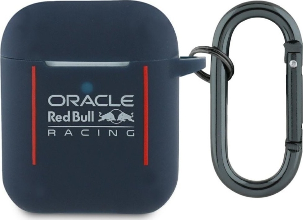 Red Bull Silicone Logo &Amp Lines Etui Til Airpods 1 / 2 Marineblå
