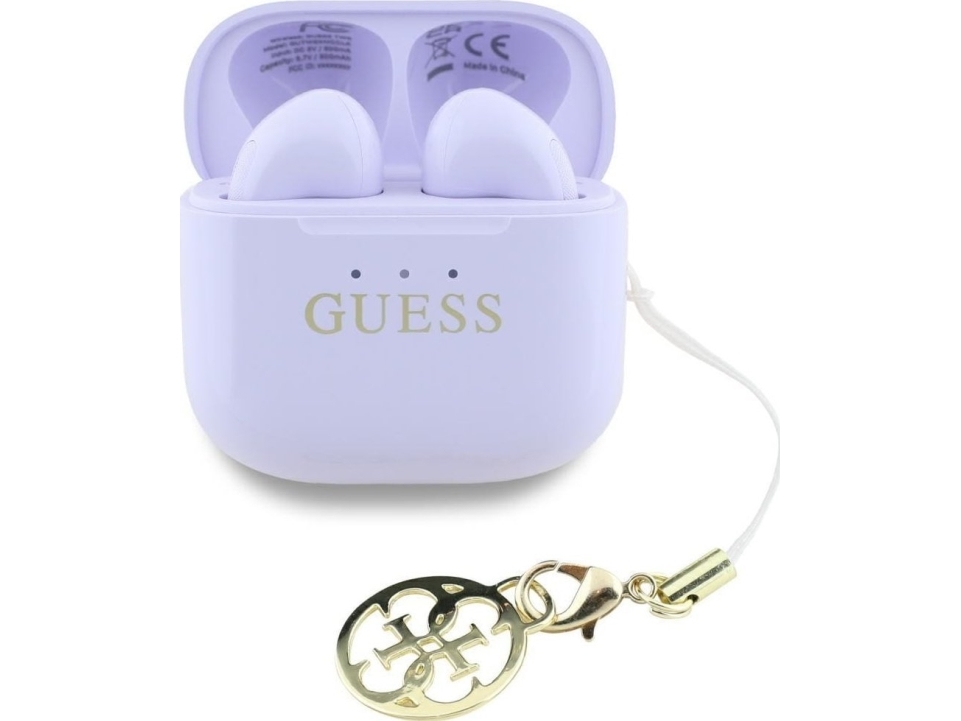 Tws Ausinės Guess Glossy Effect Printed Classic Logo & Charm Lavender