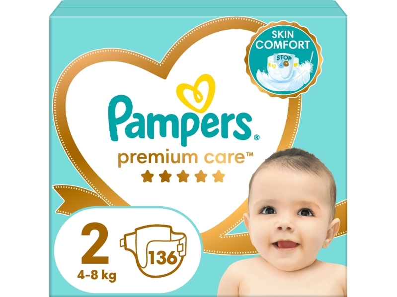 Pampers Premium Care Tejpblöjor, Storlek 2, 136 blöjor, 4-8kg | Baby & barn - Blöjbyte - Blöja | GameStuff