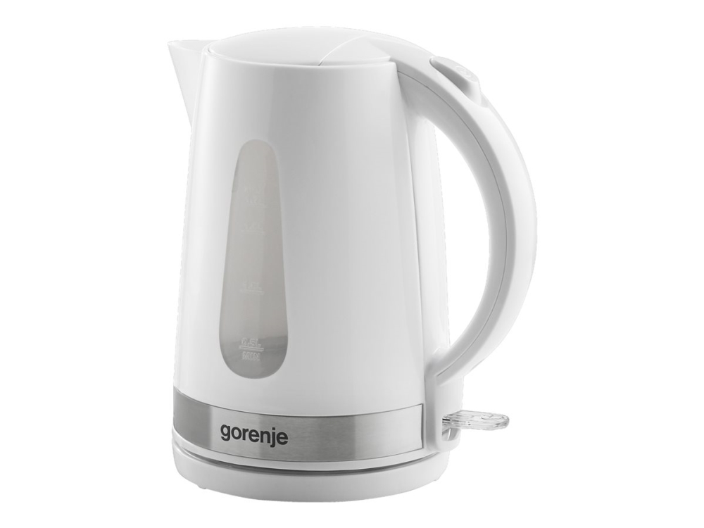 Gorenje K17we, 1,7 L, 2200 W, Weiß, Metall, Kunststoff, Wasserstandsanzeige, Filterung