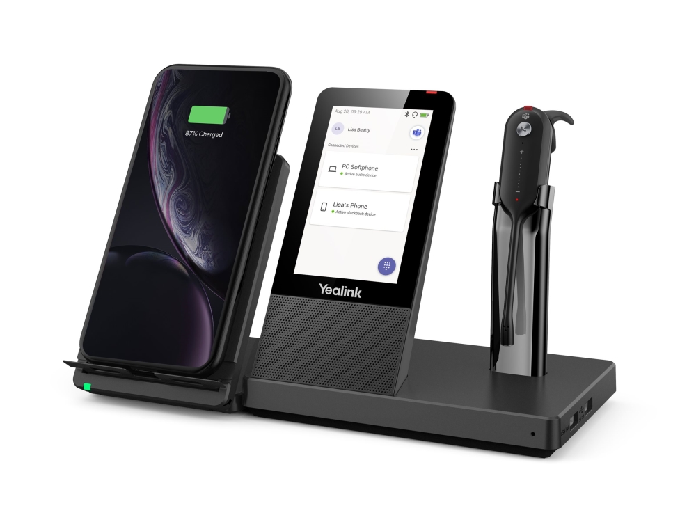 Yealink Wh67 X Workstation För Microsoft Teams Headset Inuti Örat Konvertibel Dect / Bluetooth Trådlös Uc Certifierad