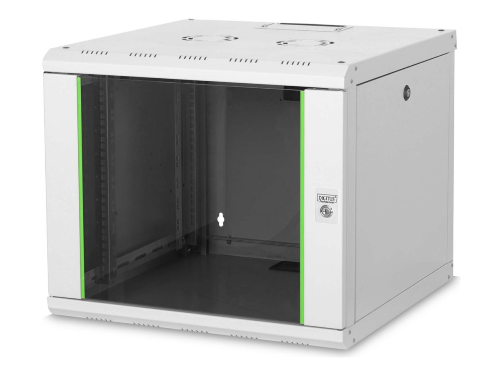 DIGITUS SoHoline DN-19 09U-6/6 - Kabinet - vægmonterbar - grå, RAL 7035 - 9U - 19