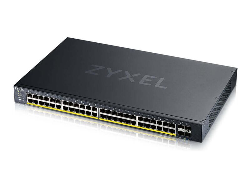 Zyxel XGS1935 Series XGS1935-52HP - Switch - hanterad - L3 Lite - smart - 48 x 10/100/1000 (PoE) + 4 x 10 Gigabit SFP+ (upplänk) - rackmonterbar - PoE+ (375 W) - för Zyxel DAC10G-1M v2, DAC10G-3M v2, SFP10, SFP-1000, SFP-BX1310-10, SFP-BX1550, SFP-SX-D | Datortillbehör - Nätverk - Switchar | GameStuff